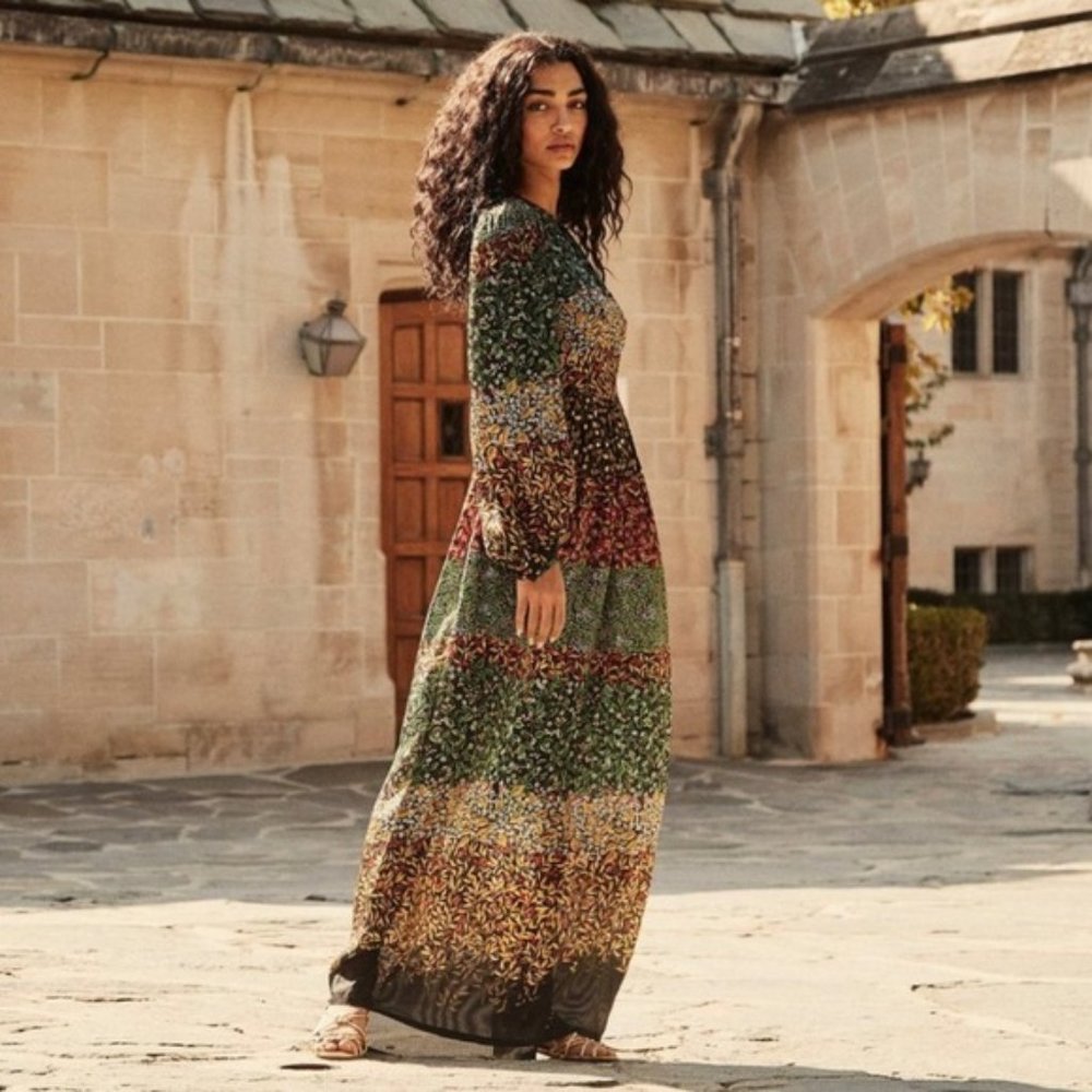 RARE Early Doen Willow Dress in Autumn Kaleidoscope Print